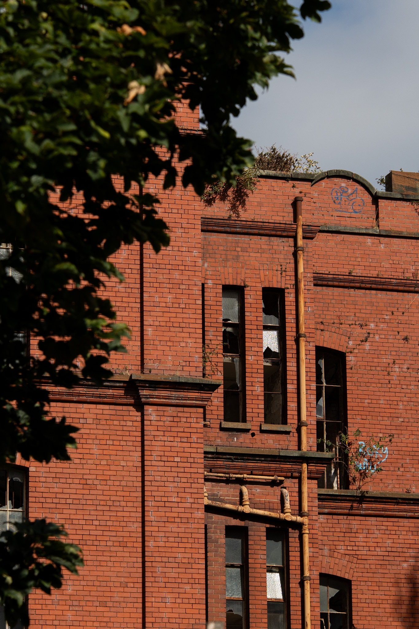 Building with broken windows